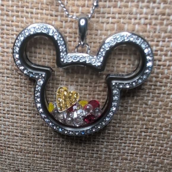 Origami Owl Silver Mickey Mouse Living Locket with Crystals - Picture 1 of 4
